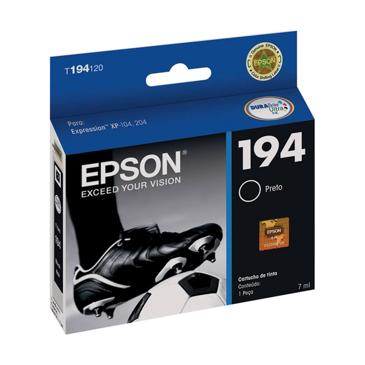 Cartucho de Tinta Epson 194 T194120 Preto Durabrite Ultra - Impressorajato